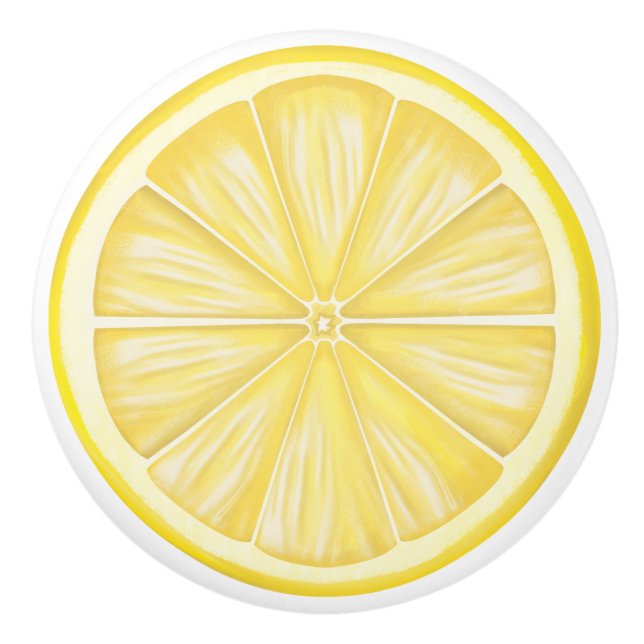 Bouton De Porte En Céramique Citrus citron Côte Amalfi (Devant)