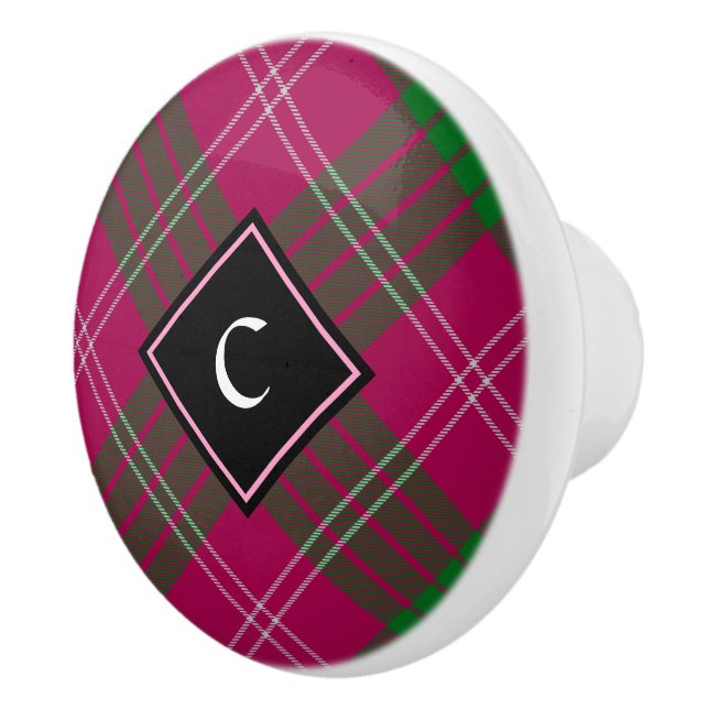 Bouton De Porte En Céramique Clan Crawford Tartan Ceramic Knob (Droite)