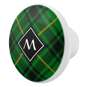 Bouton De Porte En Céramique Clan MacArthur Tartan