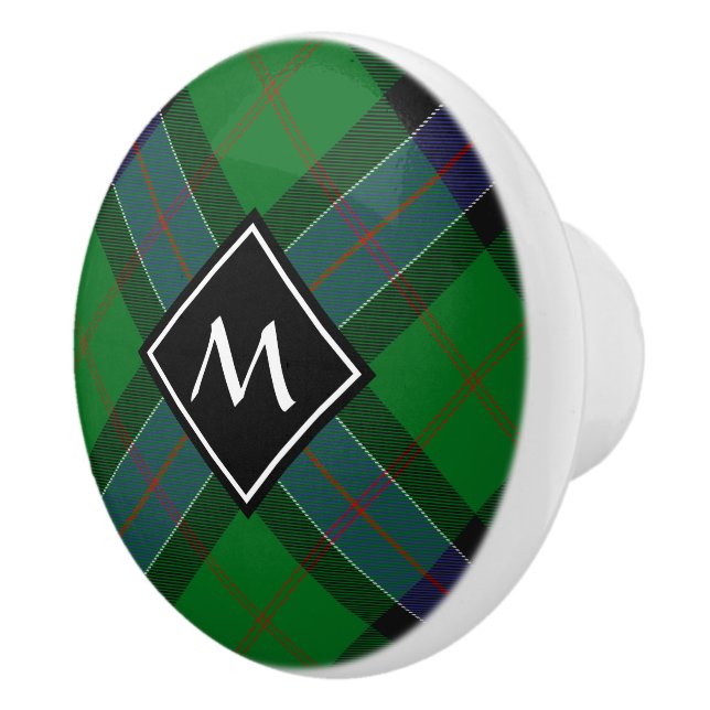 Bouton De Porte En Céramique Clan Sinclair Chasse Tartan (Droite)
