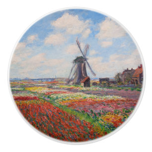 Bouton De Porte En Céramique Claude Monet - Champ de Tulipes en Hollande