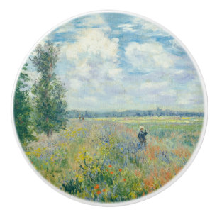 Bouton De Porte En Céramique Claude Monet - Champs de pavot près d'Argenteuil (