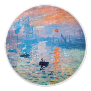 Bouton De Porte En Céramique Claude Monet - Impression, lever de soleil