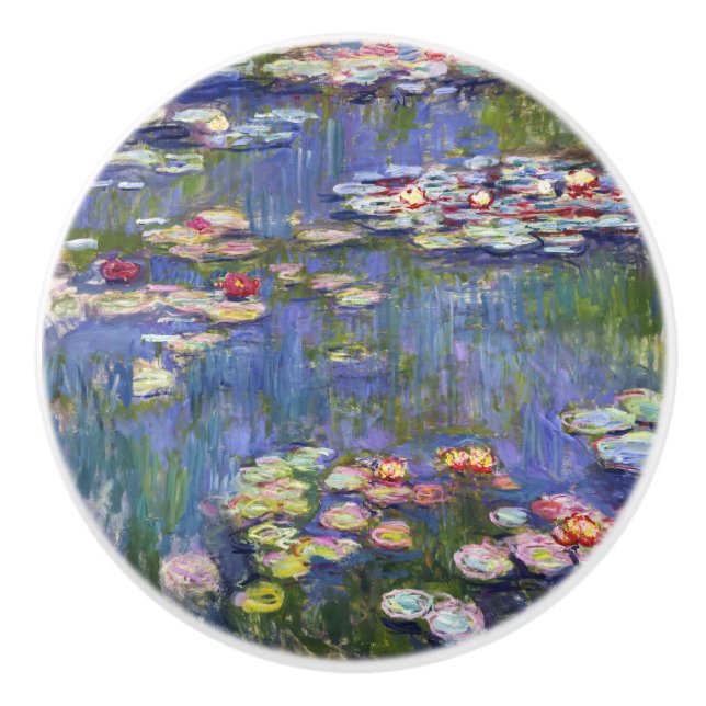 Bouton De Porte En Céramique Claude Monet - Nymphéas / Nymphéas (Devant)