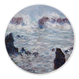 Bouton De Porte En Céramique Claude Monet - Tempête au large de la côte Belle-Î