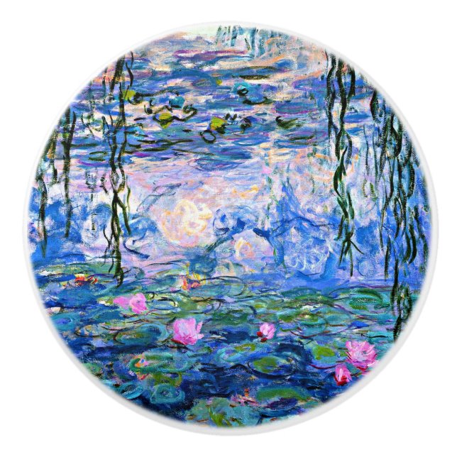Bouton De Porte En Céramique Claude Monet - Water Lilies, 1919, (Devant)
