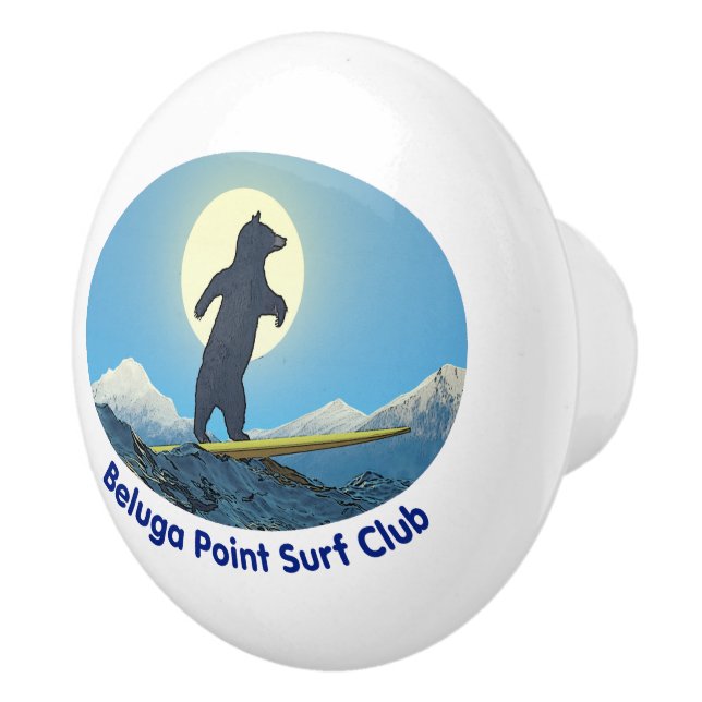 Bouton De Porte En Céramique Club de Surf Beluga Point (Droite)