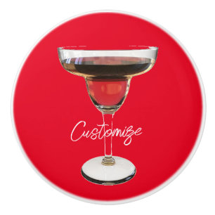 Bouton De Porte En Céramique Cocktail Big Red Margarita Boire Thunder_Cove