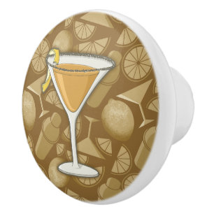 Bouton De Porte En Céramique Cocktail Sidecar