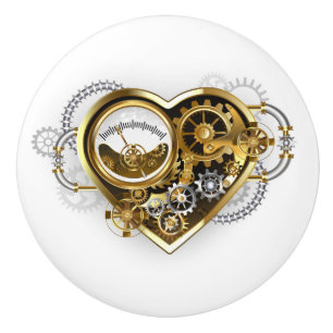 Bouton De Porte En Céramique Coeur vapeur avec un manomètre