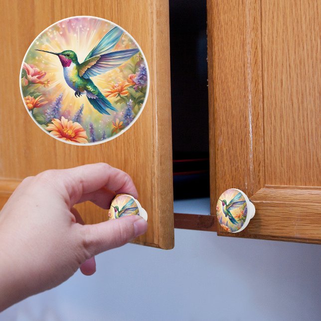 Bouton De Porte En Céramique Colibri glorieux (Créateur téléchargé)