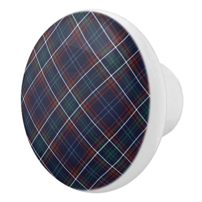 Bouton De Porte En Céramique Commonwealth de tartan du Massachusetts (Droite)