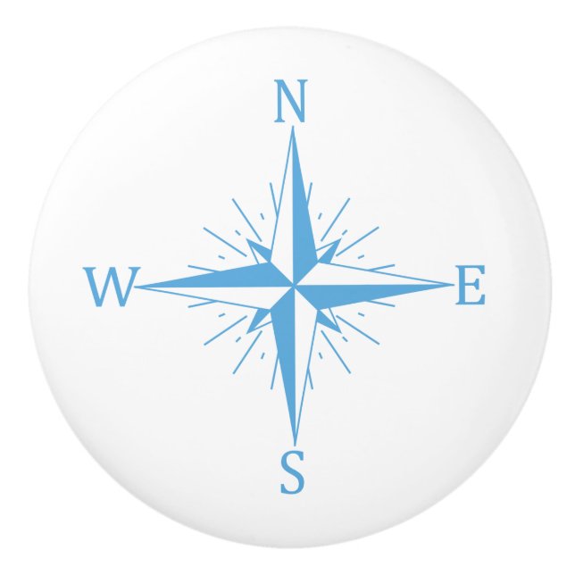 Bouton De Porte En Céramique Compas éolien (Devant)