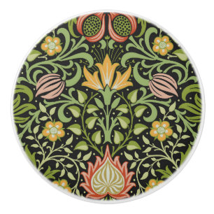Bouton De Porte En Céramique Conception botanique florale persane de William Mo