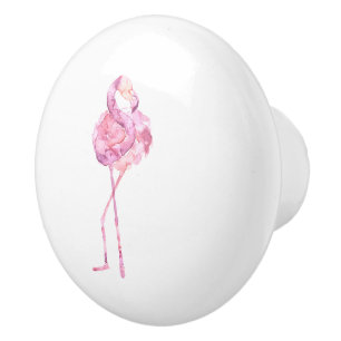 Bouton De Porte En Céramique Conception de la série de Flamants roses d'appel d