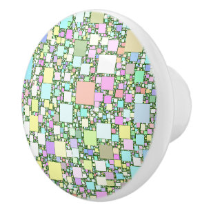 Bouton De Porte En Céramique Conception d'oeuvres d'art de la mini-boîte Pastel