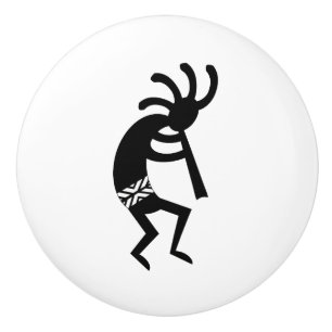 Bouton De Porte En Céramique Conception noire et blanche de sud-ouest de motif