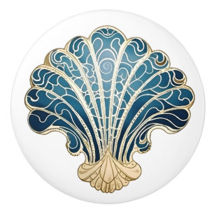 Bouton De Porte En Céramique Coquille Beach Décor Mobilier en armoire et tiroir