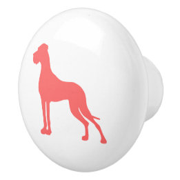 Bouton De Porte En Céramique Corail Great Dane