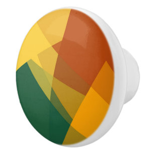 Bouton De Porte En Céramique Couleurs modernes rétro géométrique #20