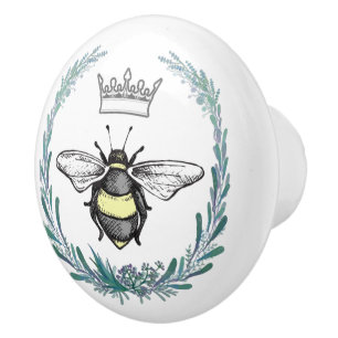 Bouton De Porte En Céramique Couronne Bee Wreath Ceramic Knob