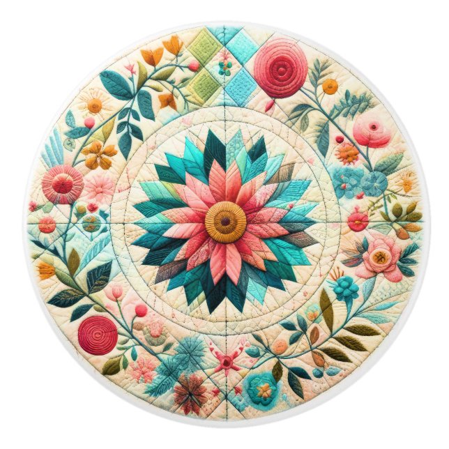 Bouton De Porte En Céramique Couture (Devant)