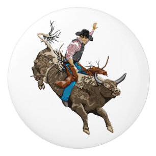 Bouton De Porte En Céramique Cowboy