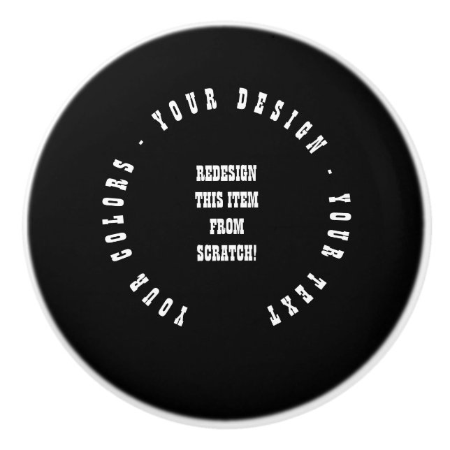 Bouton De Porte En Céramique Créez votre propre (Devant)