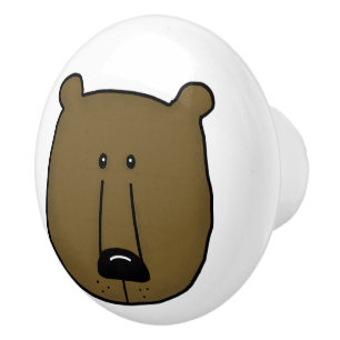 Bouton De Porte En Céramique Critère des bois-Meilleurs amis forestiers-Ours