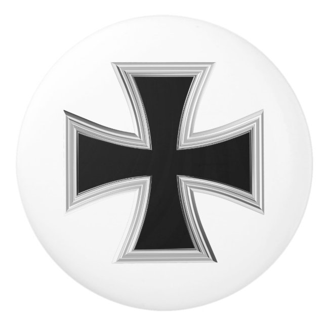 Bouton De Porte En Céramique Croix teutonique (Devant)