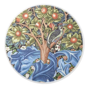 Bouton De Porte En Céramique Cru floral de tapisserie de pivert de William