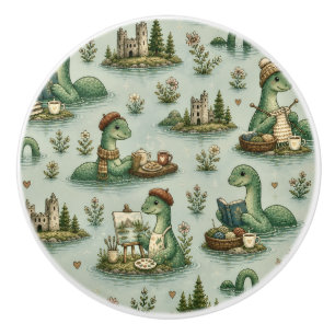 Bouton De Porte En Céramique Cryptides confortables Nessie Monstre du Loch Ness