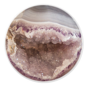 Bouton De Porte En Céramique Crystal Geode Sphere Améthyst Healing Crystals
