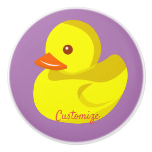 Bouton De Porte En Céramique Cube Rubber Duck Thunder_Cove