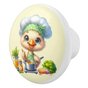 Bouton De Porte En Céramique Cuisine cuisinière amateur d'oiseaux