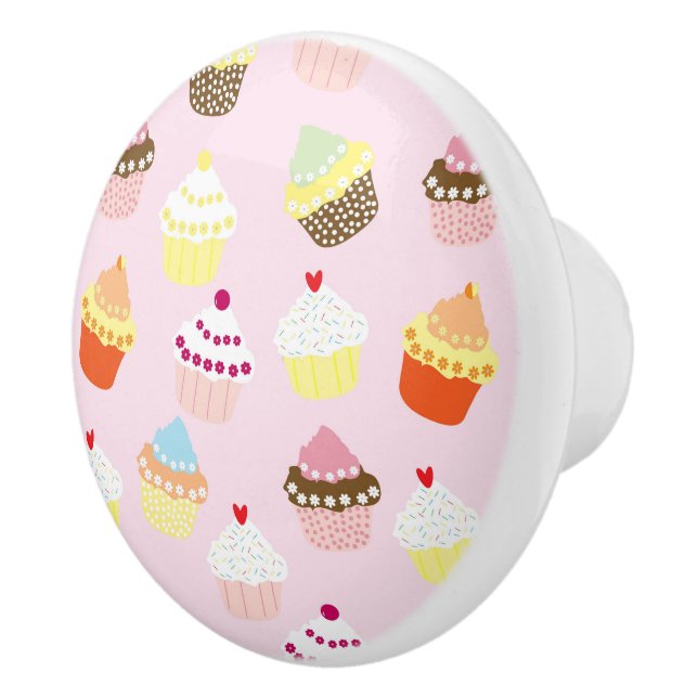 Bouton De Porte En Céramique Cupcake Party Knob (Droite)