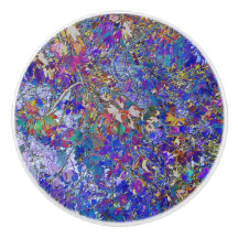 Currant Feuille Arbre Art Ceramic Tile Knob