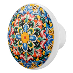 Bouton De Porte En Céramique Cute artisanat mexicain