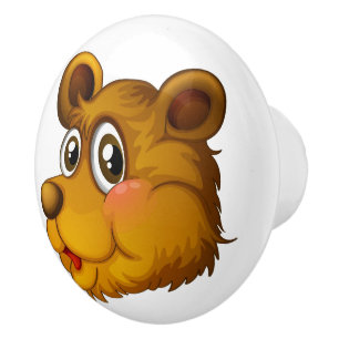 Bouton De Porte En Céramique Cute Bear Cub Knob