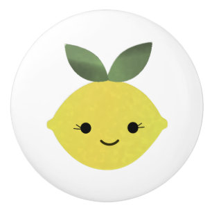 Bouton De Porte En Céramique Cute Kawaii Lemon