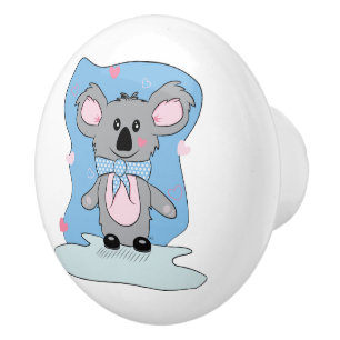 Bouton De Porte En Céramique Cute Koala Bear Nurserroom Ceramic Pull