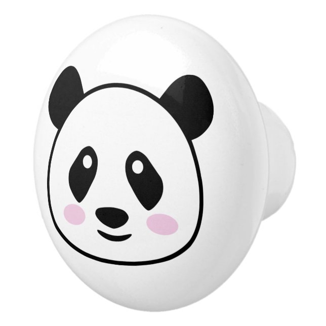 Bouton De Porte En Céramique Cute panda porte en céramique et tiroir bouton (Droite)