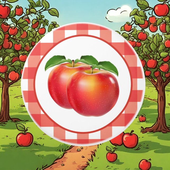 Bouton De Porte En Céramique Cute red apple lovers kitchen decor (Créateur téléchargé)