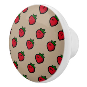 Bouton De Porte En Céramique Cute Red Cartoon