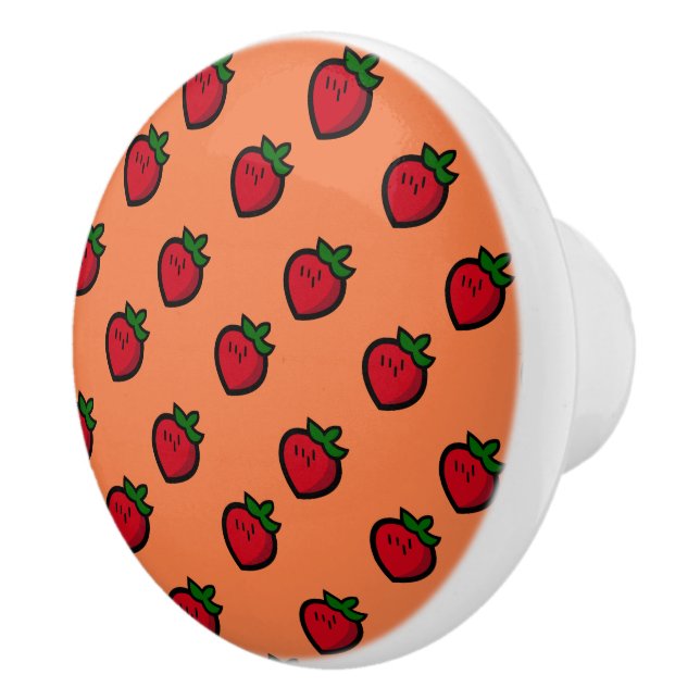 Bouton De Porte En Céramique Cute Red Cartoon (Droite)