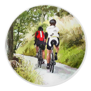 BOUTON DE PORTE EN CÉRAMIQUE CYCLISME