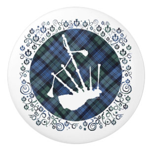 Bouton De Porte En Céramique Danse des Highlands écossais