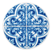 Deep Blook Retro Carrelage Look Ceramic Knob