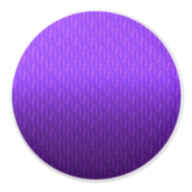 Bouton De Porte En Céramique Dégradé du lilas néon. (Devant)