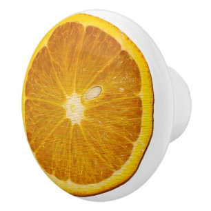 BOUTON DE PORTE EN CÉRAMIQUE DÉLICIEUX ORANGE SLICE CÉRAMIC KNOB